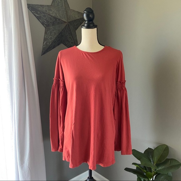 Truly Madly Deeply Long Sleeve Top Red Sz Small - Picture 1 of 7